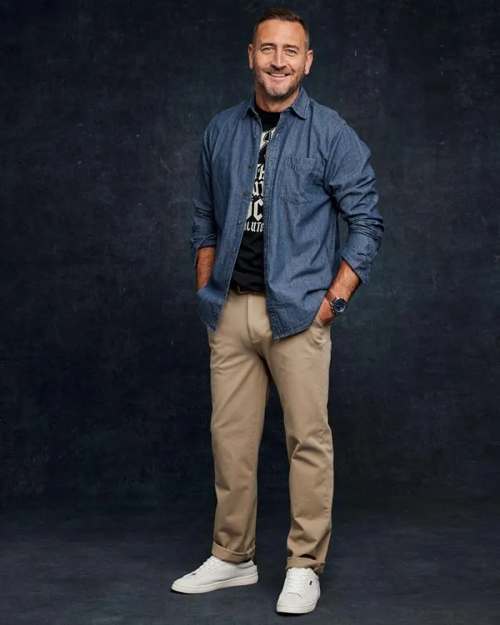 Cotton Traders Trousers Flat Front 4Way Stretch Chino Trousers 8211 Men