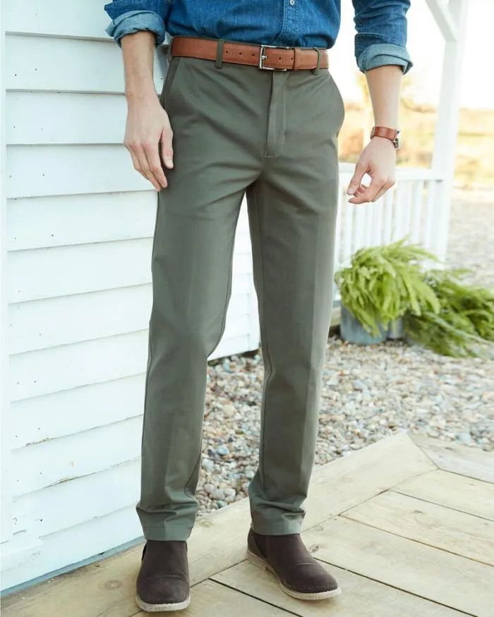 Cotton Traders Trousers Flat Front 4Way Stretch Chino Trousers 8211 Men