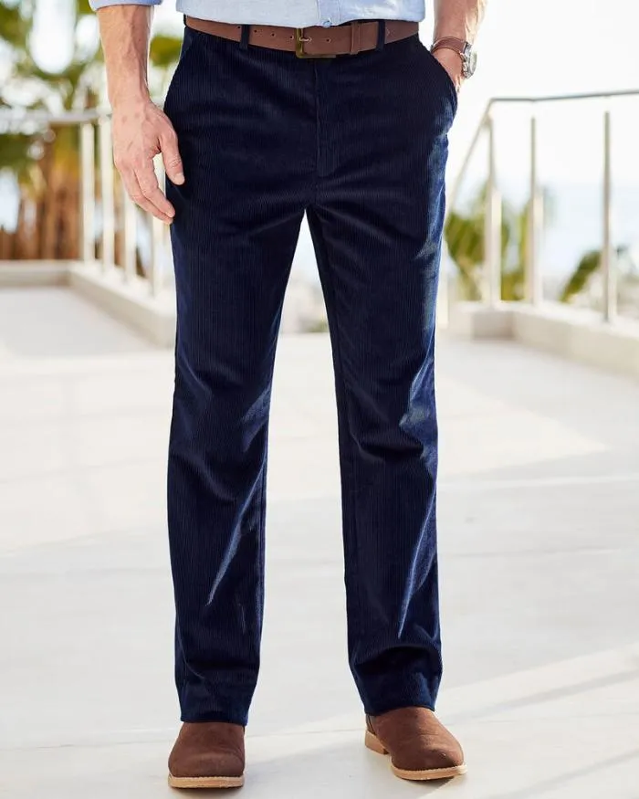 Cotton Traders Trousers Flat Front Cord Trousers 8211 Men