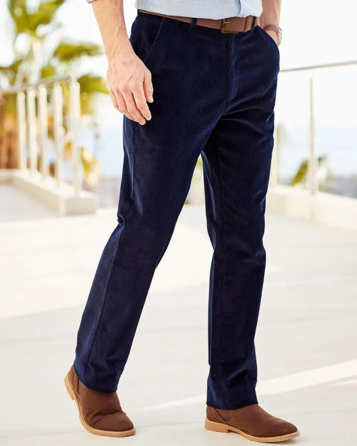 Cotton Traders Trousers Flat Front Cord Trousers 8211 Men