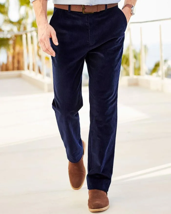 Cotton Traders Trousers Flat Front Cord Trousers 8211 Men