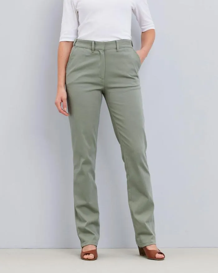 Cotton Traders Trousers Lola Adjustable Waist StraightLeg Trousers 8211 Women