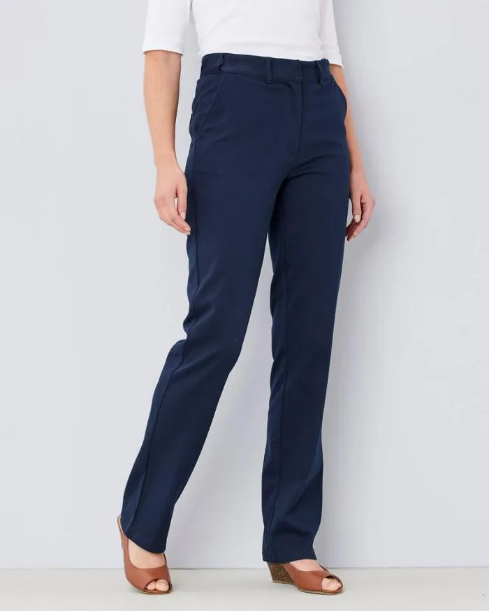 Cotton Traders Trousers Lola Adjustable Waist StraightLeg Trousers 8211 Women