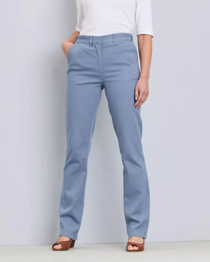 Cotton Traders Trousers Lola Adjustable Waist StraightLeg Trousers 8211 Women