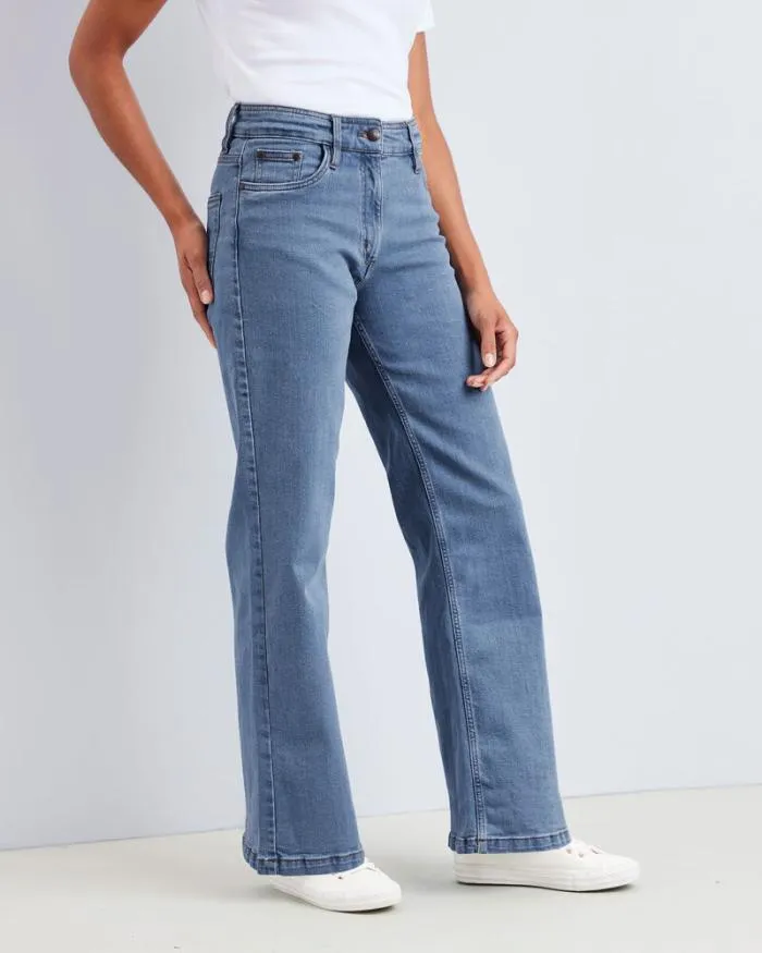 Cotton Traders Trousers Penny WideLeg Stretch Jeans 8211 Women