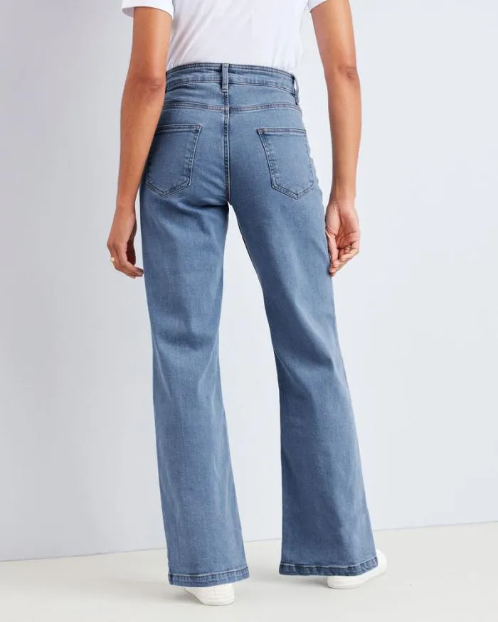 Cotton Traders Trousers Penny WideLeg Stretch Jeans 8211 Women