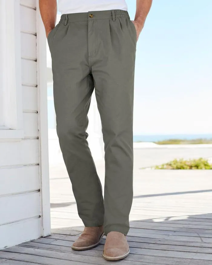Cotton Traders Trousers Pleat Front Comfort Trousers 8211 Men
