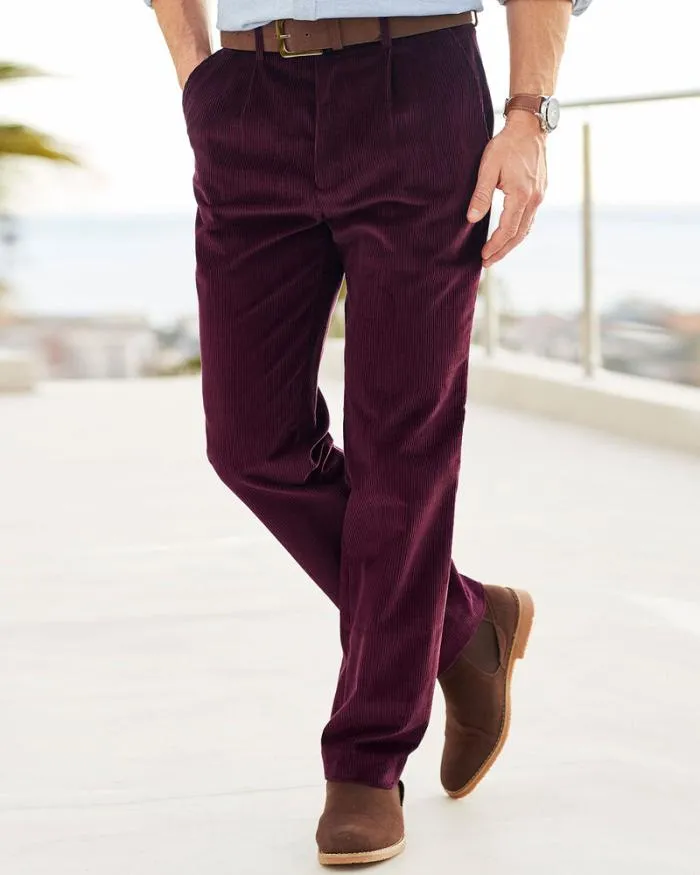 Cotton Traders Trousers Pleat Front Cord Trousers 8211 Men