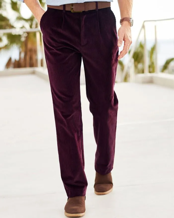 Cotton Traders Trousers Pleat Front Cord Trousers 8211 Men