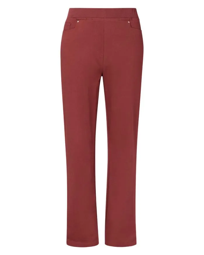 Cotton Traders Trousers Premium PullOn Rib Waist Twill Jeans 8211 Women