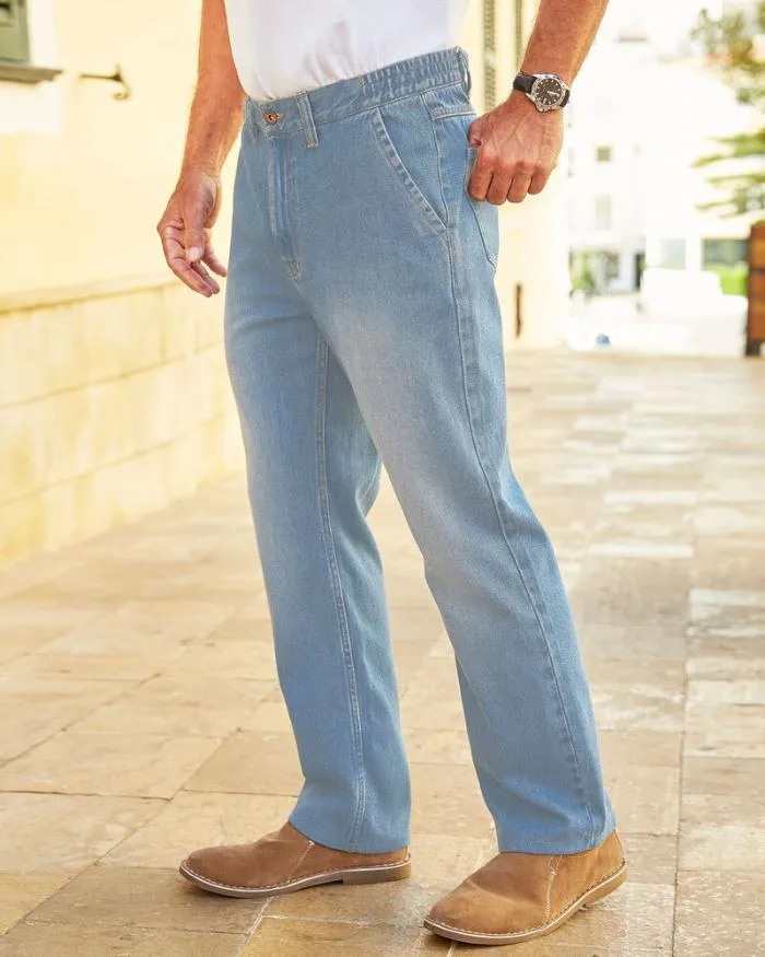 Cotton Traders Trousers Side Elasticated Jeans 8211 Men