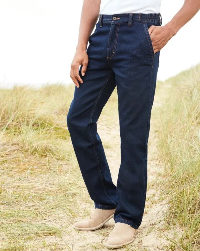 Cotton Traders Trousers Side Elasticated Jeans 8211 Men
