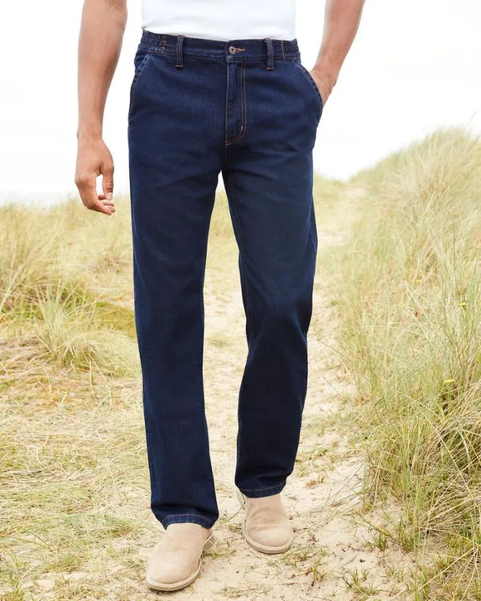 Cotton Traders Trousers Side Elasticated Jeans 8211 Men