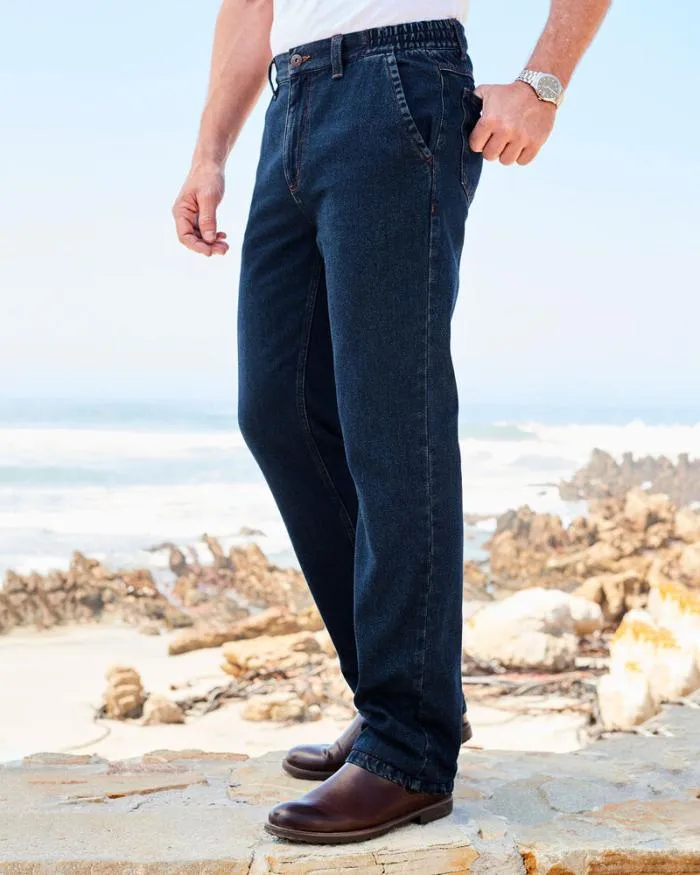 Cotton Traders Trousers Side Elasticated Jeans 8211 Men