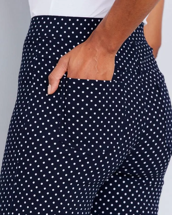 Cotton Traders Trousers Super Stretchy Printed PullOn Crop Trousers 8211 Women