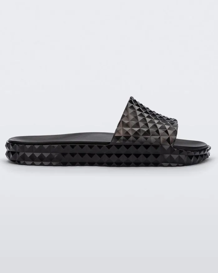 Court Slide Transparent Black Women Melissa Slides