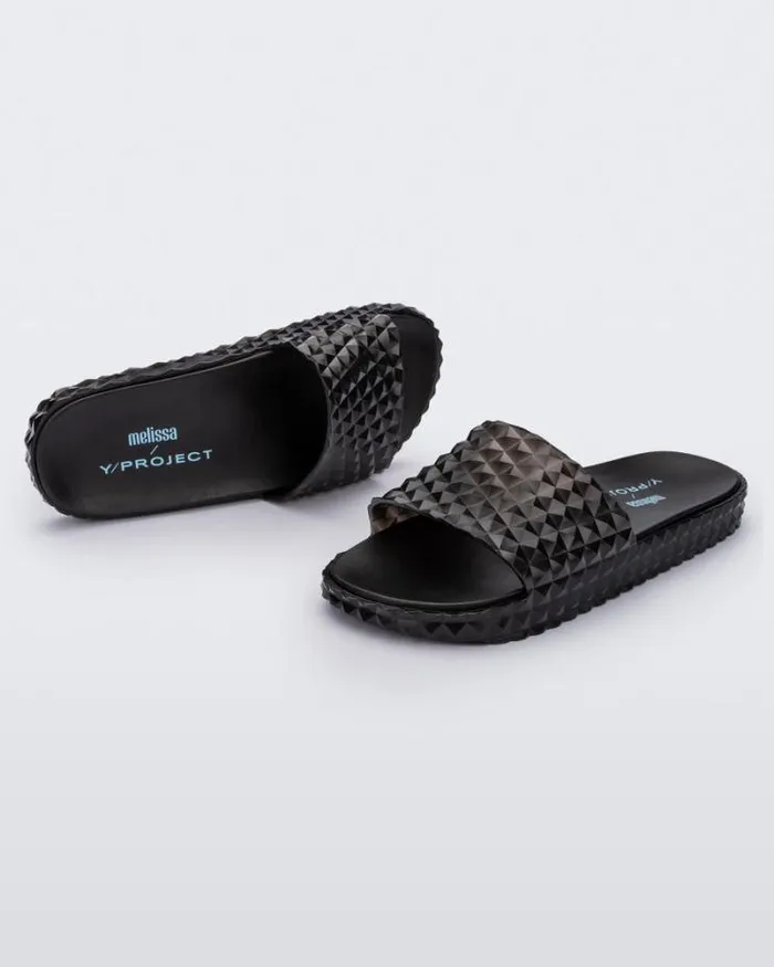 Court Slide Transparent Black Women Melissa Slides