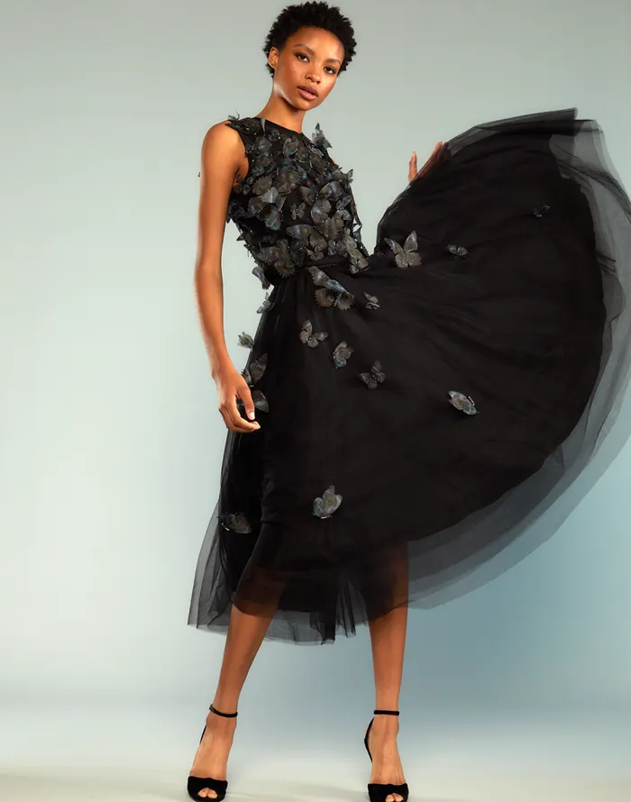 Cynthia Rowley Butterfly Tulle Skirt Women Bottoms