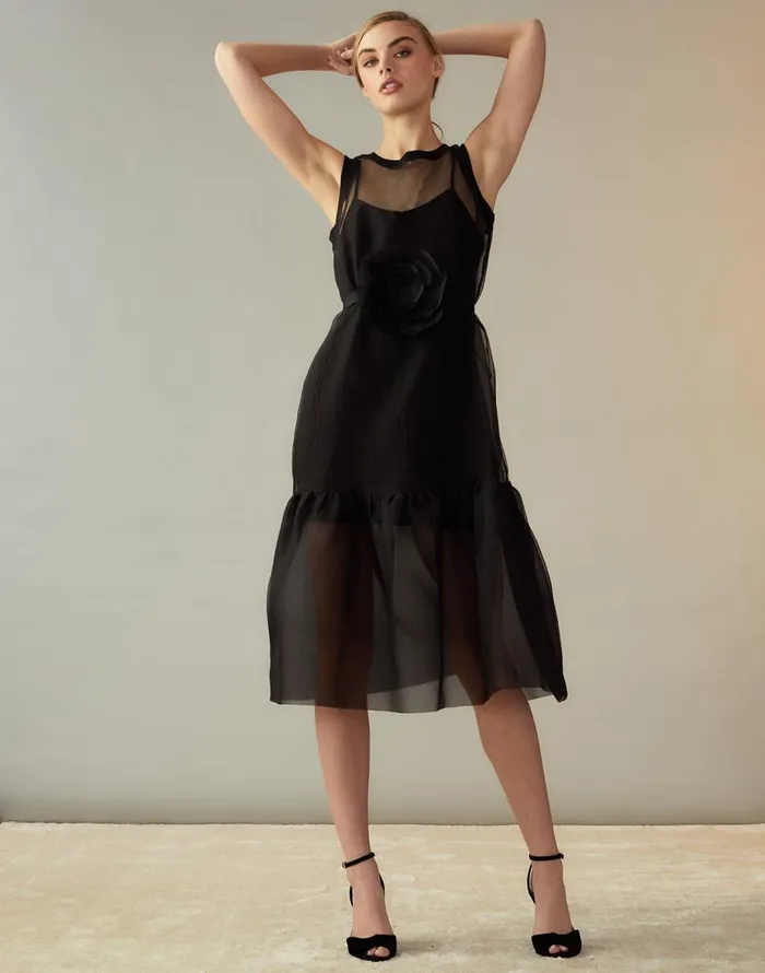 Cynthia Rowley Carrie Organza Midi Dress Women Dresses Cynthia Rowley Carrie Organza Midi Dress Women Dresses