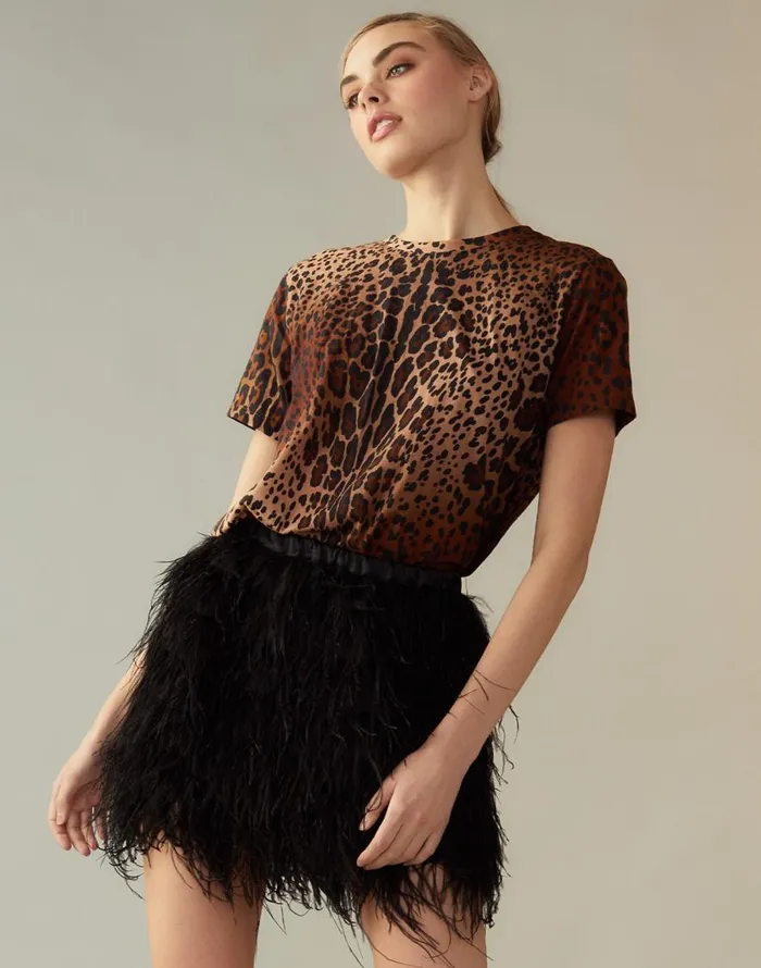 Cynthia Rowley Feather Skirt Women Bottoms