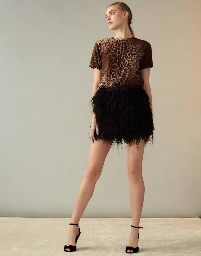 Cynthia Rowley Feather Skirt Women Bottoms Cynthia Rowley Feather Skirt Women Bottoms