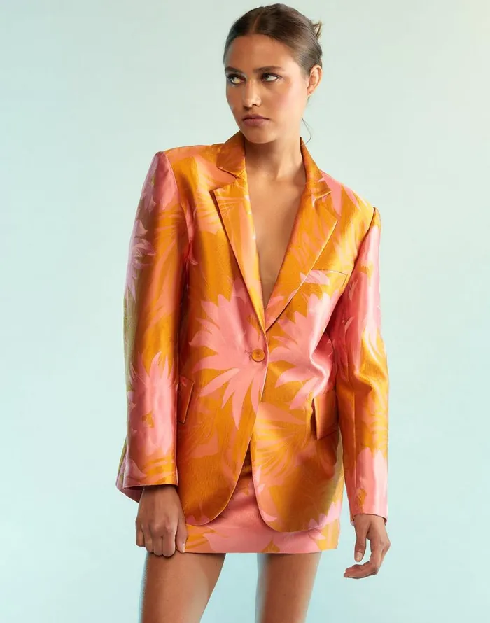 Cynthia Rowley Harper Jacquard Blazer Women Tops Cynthia Rowley Harper Jacquard Blazer Women Tops