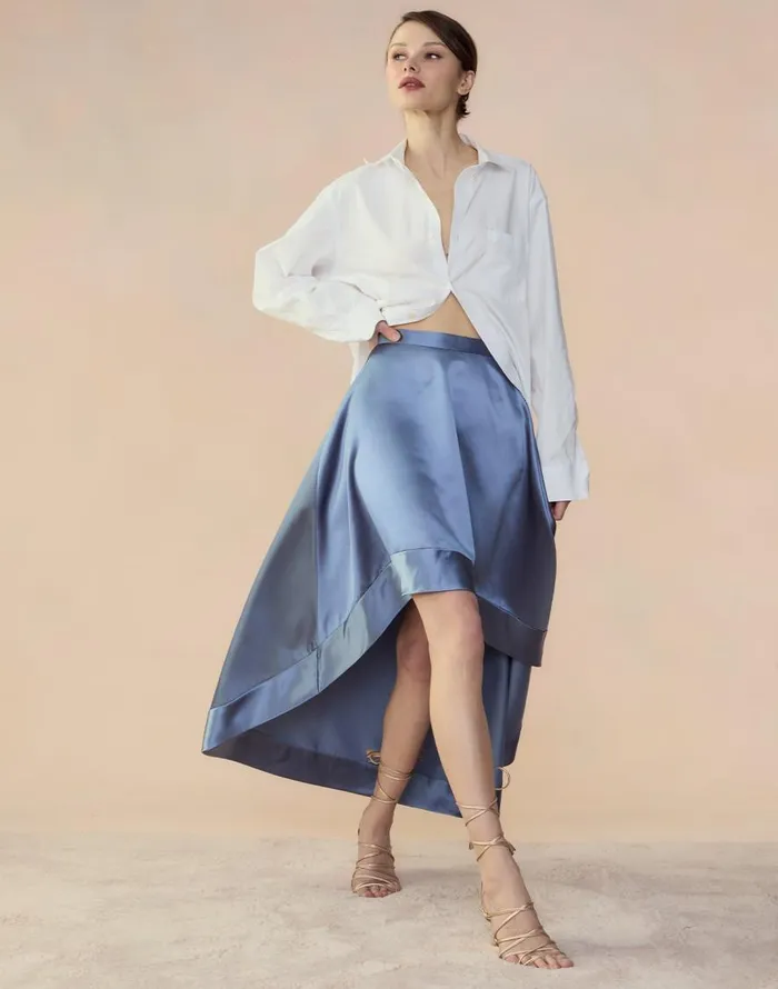 Cynthia Rowley Livia Satin Skirt Women Bottoms