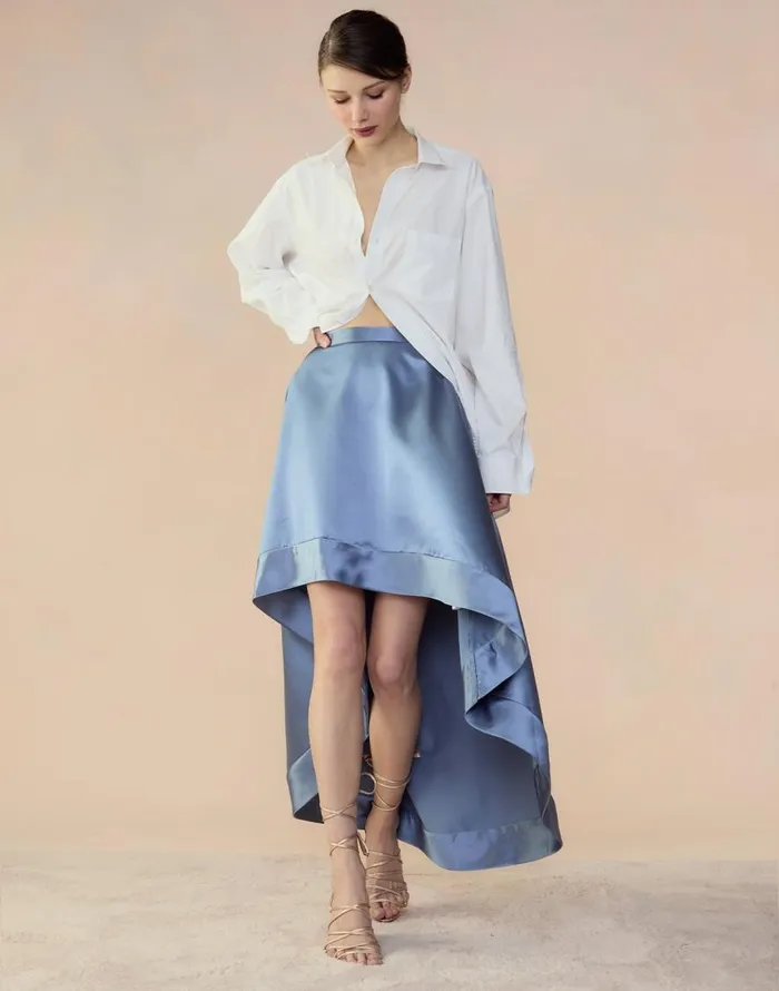 Cynthia Rowley Livia Satin Skirt Women Bottoms