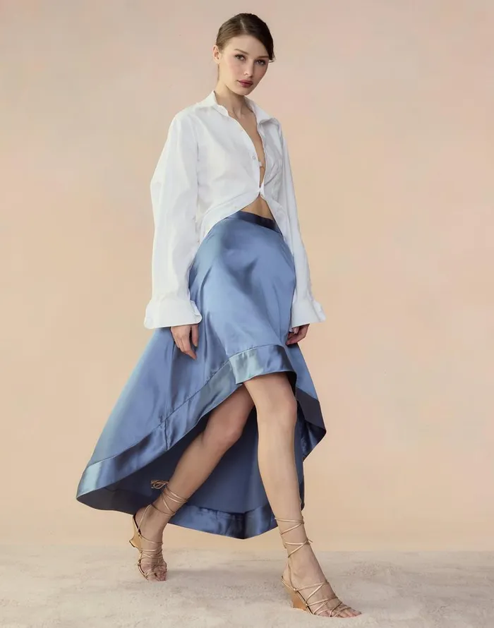 Cynthia Rowley Livia Satin Skirt Women Bottoms