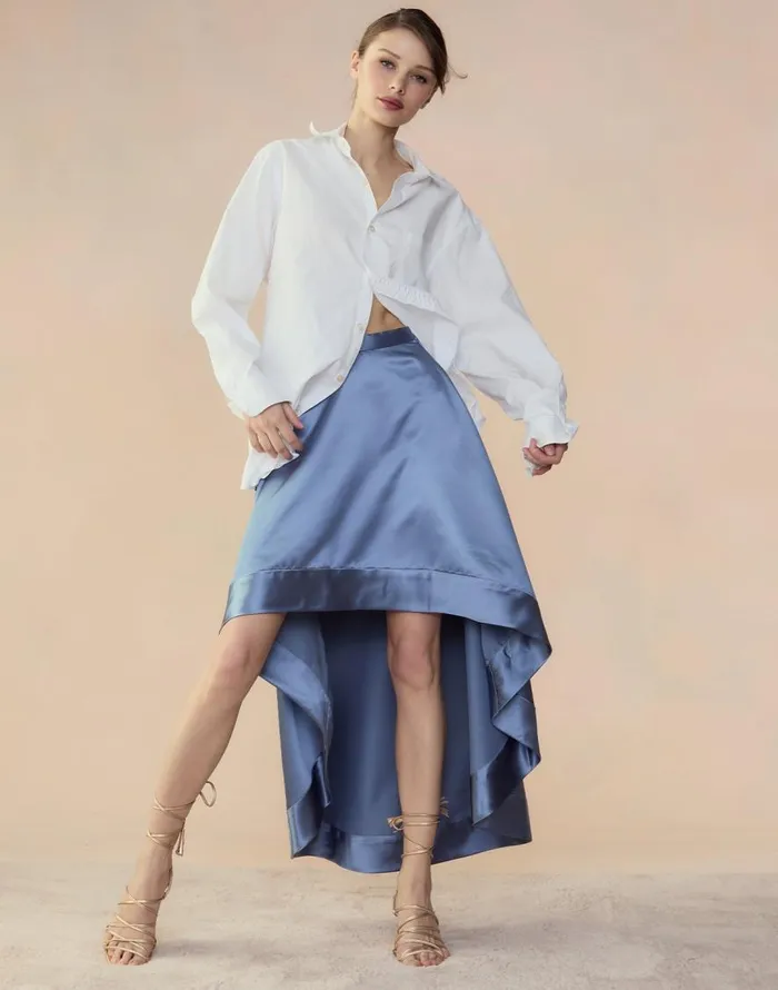 Cynthia Rowley Livia Satin Skirt Women Bottoms
