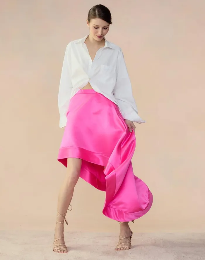 Cynthia Rowley Livia Satin Skirt Women Bottoms