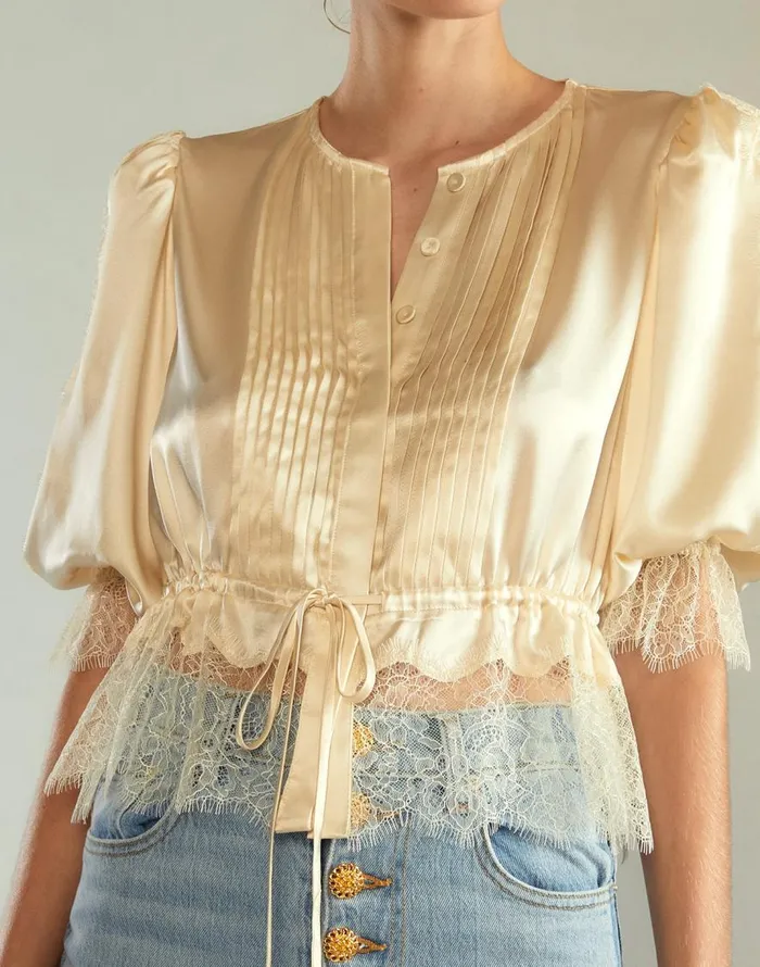 Cynthia Rowley Lure Lace Blouse Women Tops Cynthia Rowley Lure Lace Blouse Women Tops