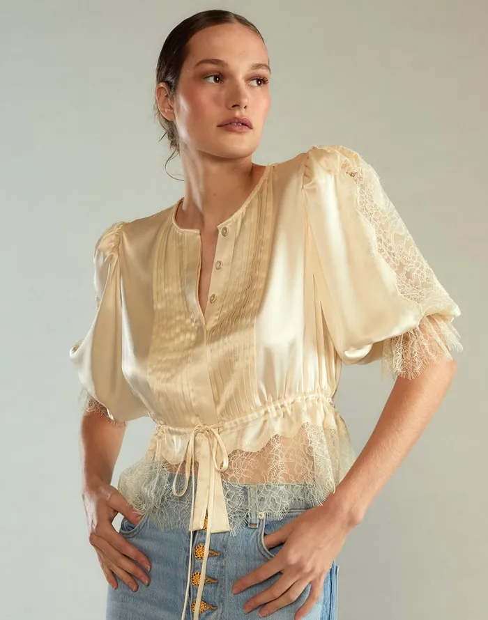 Cynthia Rowley Lure Lace Blouse Women Tops Cynthia Rowley Lure Lace Blouse Women Tops