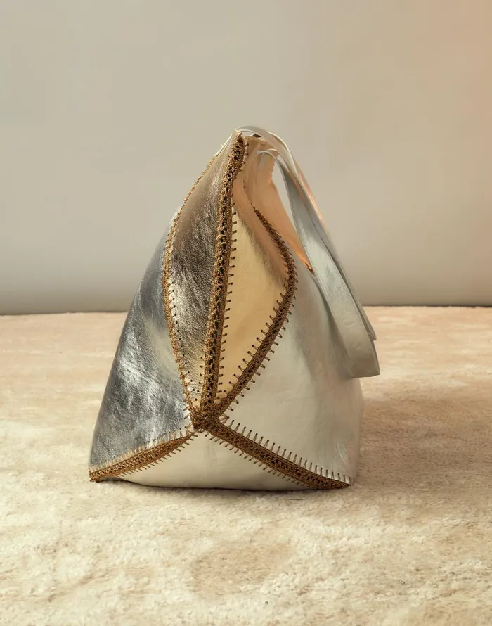 Cynthia Rowley Mixed Metallic Vegan Leather Oversized Tote Women Accessories and Gifts Cynthia Rowley Mixed Metallic Vegan Leather Oversized Tote Women Accessories and Gifts