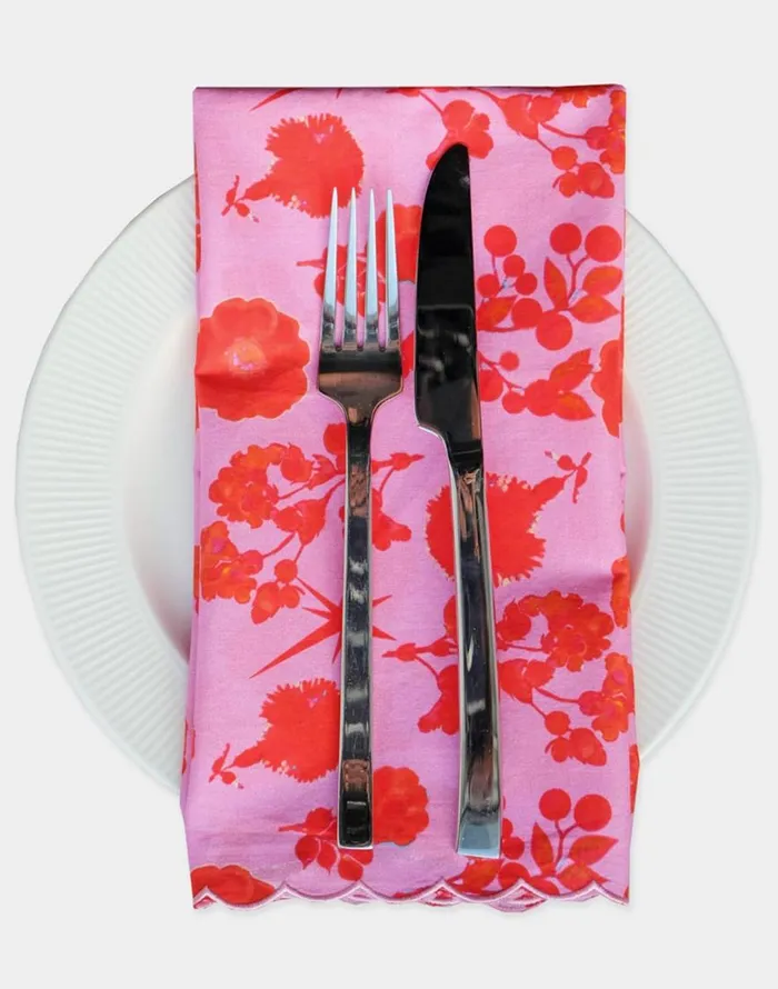 Cynthia Rowley Scallop Embroidered Edge Dinner Napkin Women Home