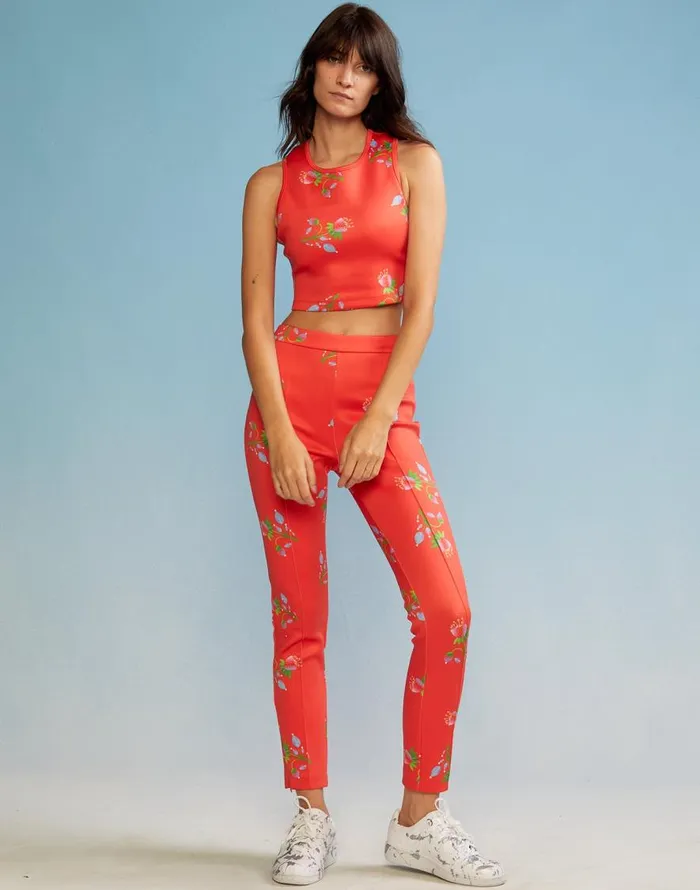 Cynthia Rowley Skinny Bonded Pants Women Sport