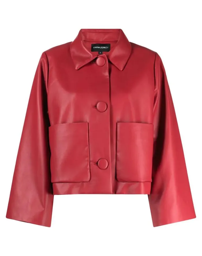 Cynthia Rowley Vegan Leather Jacket Women Jackets and Coats Cynthia Rowley Vegan Leather Jacket Women Jackets and Coats