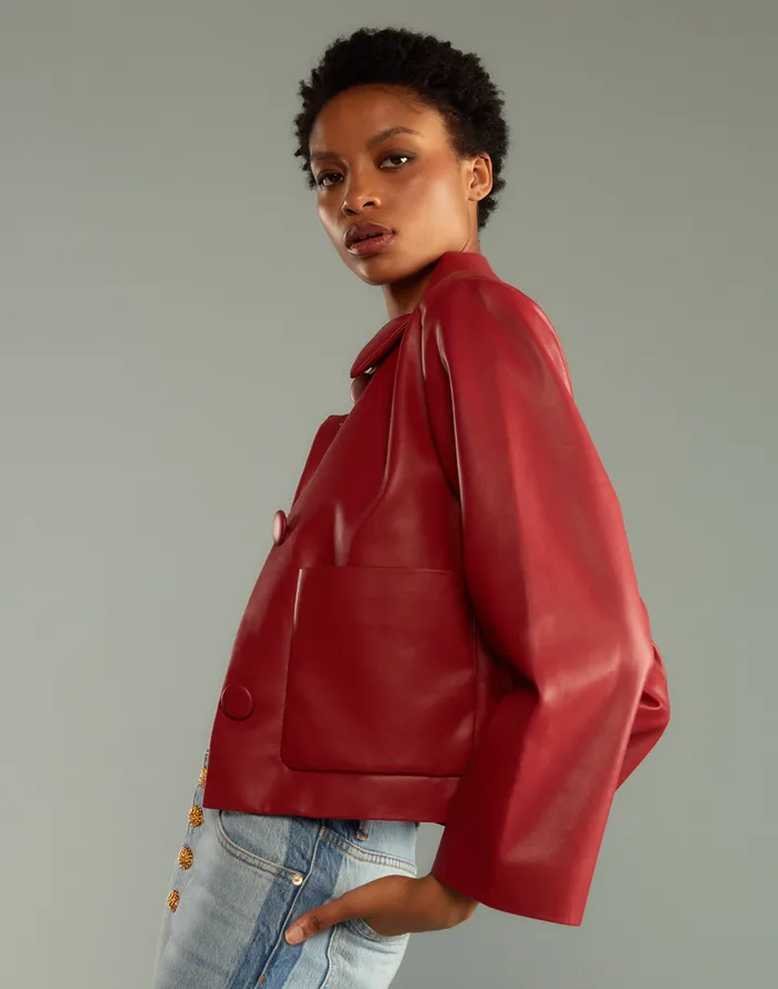 Cynthia Rowley Vegan Leather Jacket Women Jackets and Coats Cynthia Rowley Vegan Leather Jacket Women Jackets and Coats