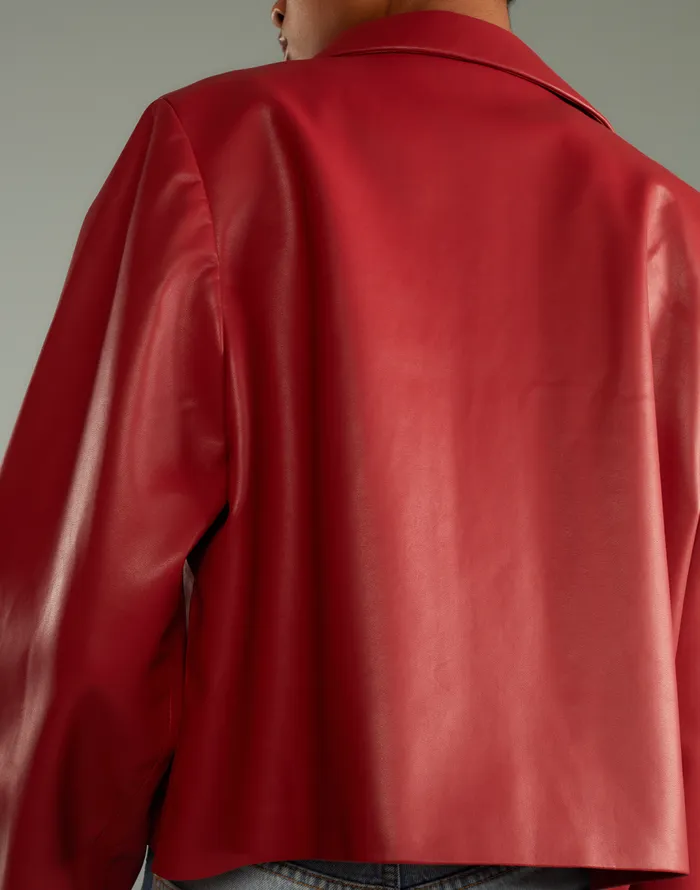 Cynthia Rowley Vegan Leather Jacket Women Jackets and Coats Cynthia Rowley Vegan Leather Jacket Women Jackets and Coats