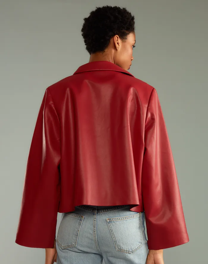 Cynthia Rowley Vegan Leather Jacket Women Jackets and Coats Cynthia Rowley Vegan Leather Jacket Women Jackets and Coats