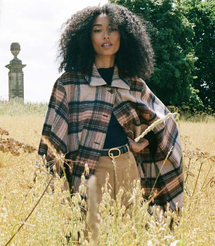 DEN Coats and Jackets Women Kent Cape Maclaine Plaid DEN Coats and Jackets Women Kent Cape Maclaine Plaid
