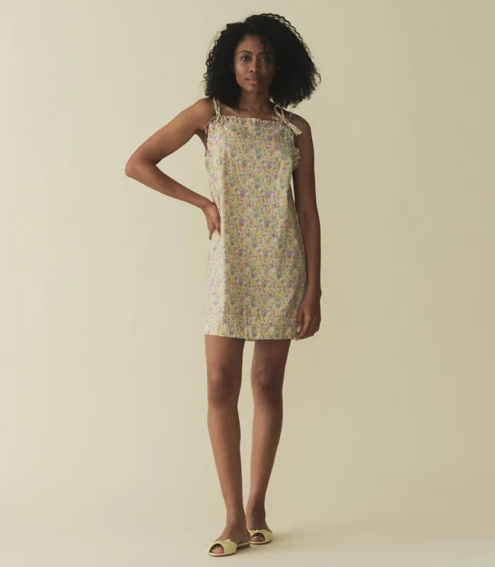 DEN Dresses Women Dee Dress Chrysanthemum Sky Floral