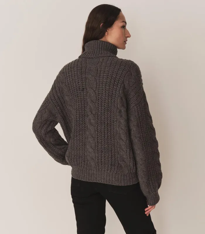 DEN Knitwear Women Leighton Sweater Dark Grey DEN Knitwear Women Leighton Sweater Dark Grey