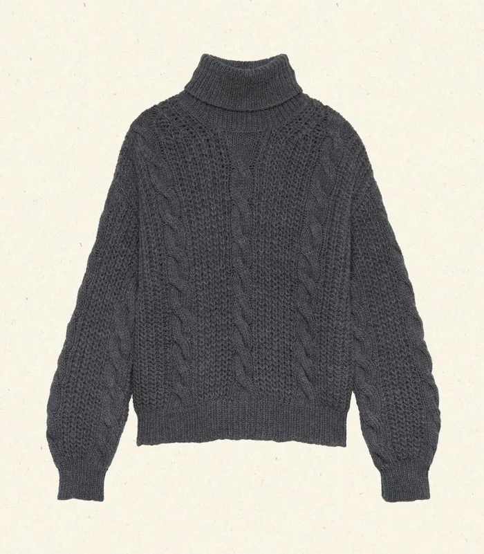 DEN Knitwear Women Leighton Sweater Dark Grey DEN Knitwear Women Leighton Sweater Dark Grey
