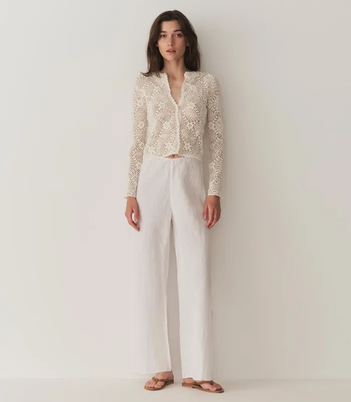 DEN Knitwear Women Ottoline Cardigan Pearl DEN Knitwear Women Ottoline Cardigan Pearl
