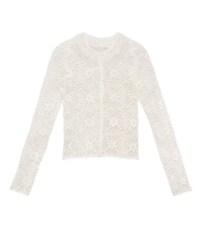 DEN Knitwear Women Ottoline Cardigan Pearl DEN Knitwear Women Ottoline Cardigan Pearl