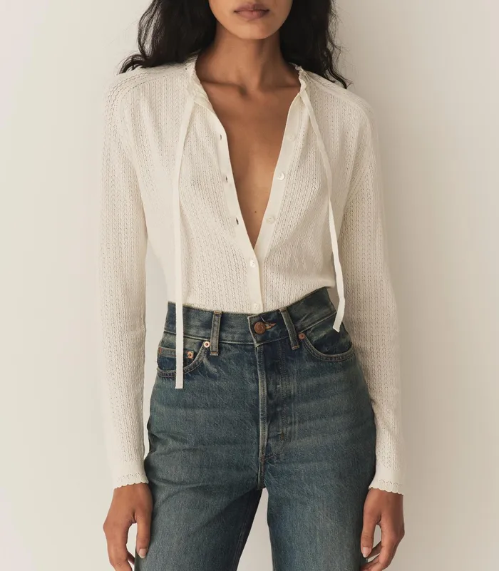 DEN Knitwear Women Rosaline Cardigan Ivory