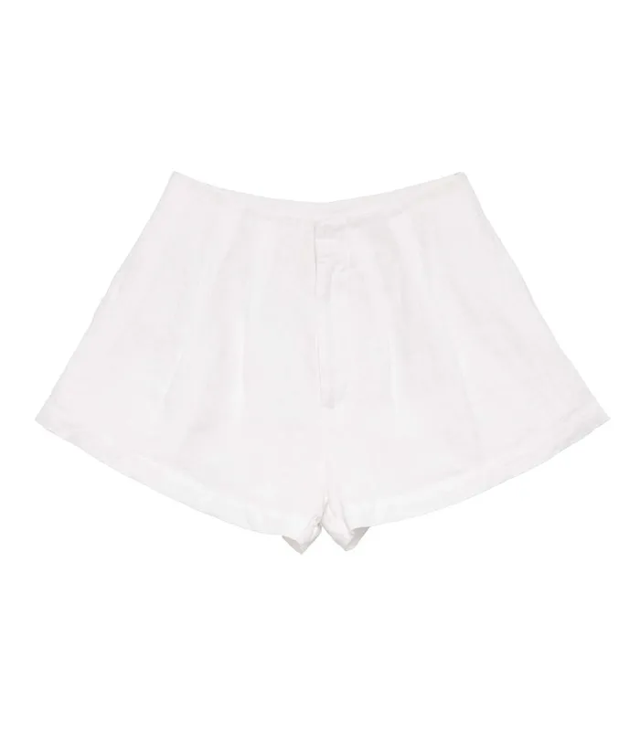 DEN Pants and Shorts Women Larue Linen Short Salt DEN Pants and Shorts Women Larue Linen Short Salt