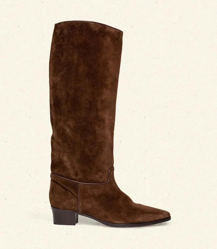 DEN Shoes Women Riviera Boot Dark Chocolate Suede