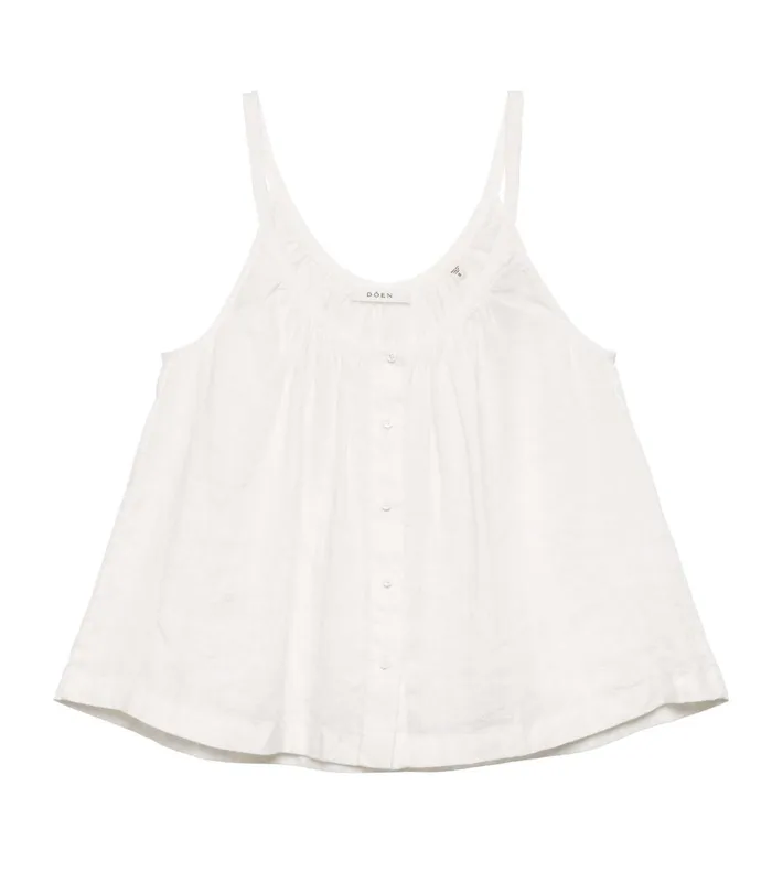 DEN Tops Women Nalina Linen Top Salt DEN Tops Women Nalina Linen Top Salt